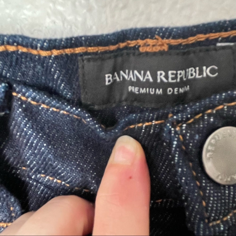 Banana Republic High-Rise Wide-Leg Zipper Pocket Alder Wash Jean 25 Regular NWT - Picture 4 of 10